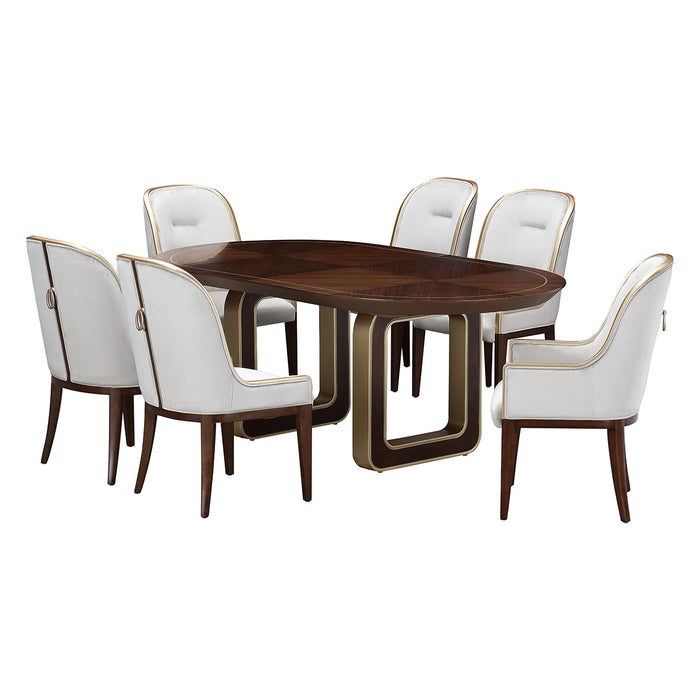 AICO Furniture - Houston Oval Dining Table - Walnut - 9095002-416 - GreatFurnitureDeal