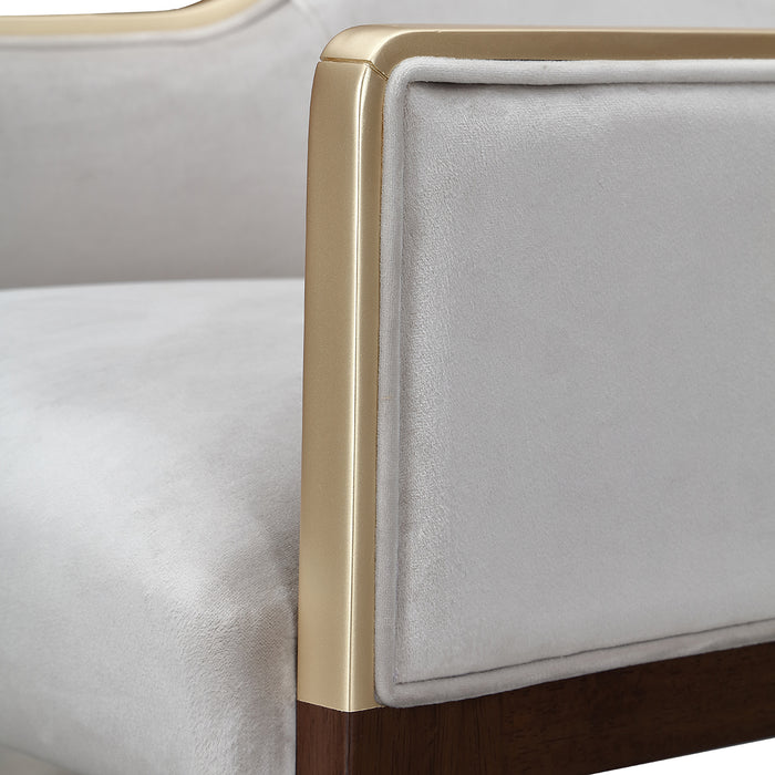 AICO Furniture - Houston Dining Arm Chair -Set of 2- Porcini/Walnut - 9095004A-416 - GreatFurnitureDeal