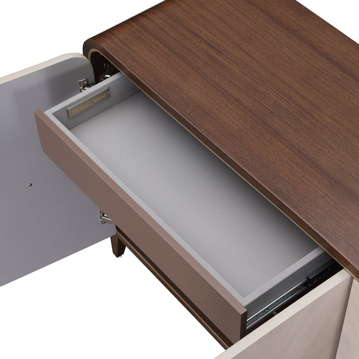 AICO Furniture - Houston Sideboard with Mirror - Walnut - 9095007SA-260-416 - GreatFurnitureDeal