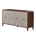 AICO Furniture - Houston Sideboard with Mirror - Walnut - 9095007SA-260-416 - GreatFurnitureDeal