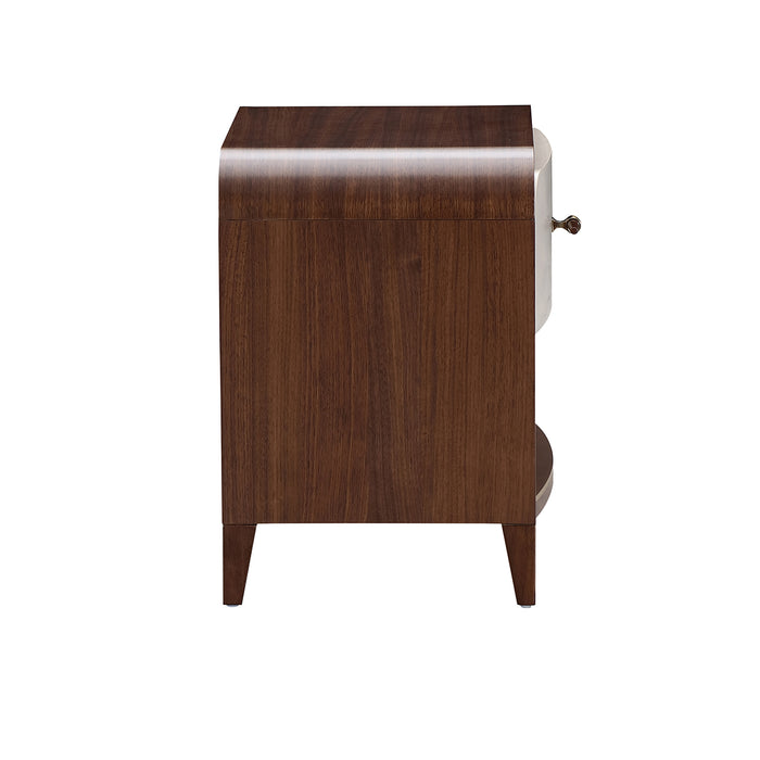 AICO Furniture - Houston 1-Drawer Nightstand - Walnut - 9095040-416 - GreatFurnitureDeal