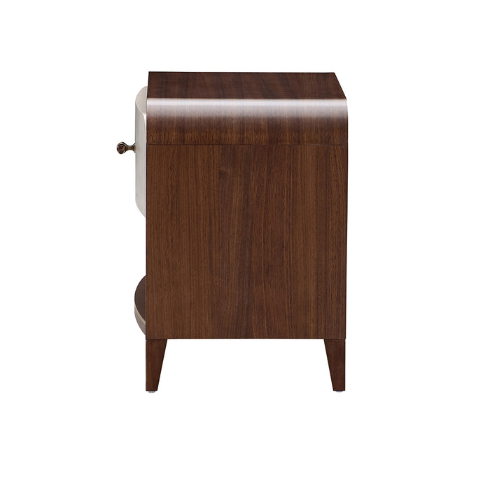 AICO Furniture - Houston 1-Drawer Nightstand - Walnut - 9095040-416 - GreatFurnitureDeal