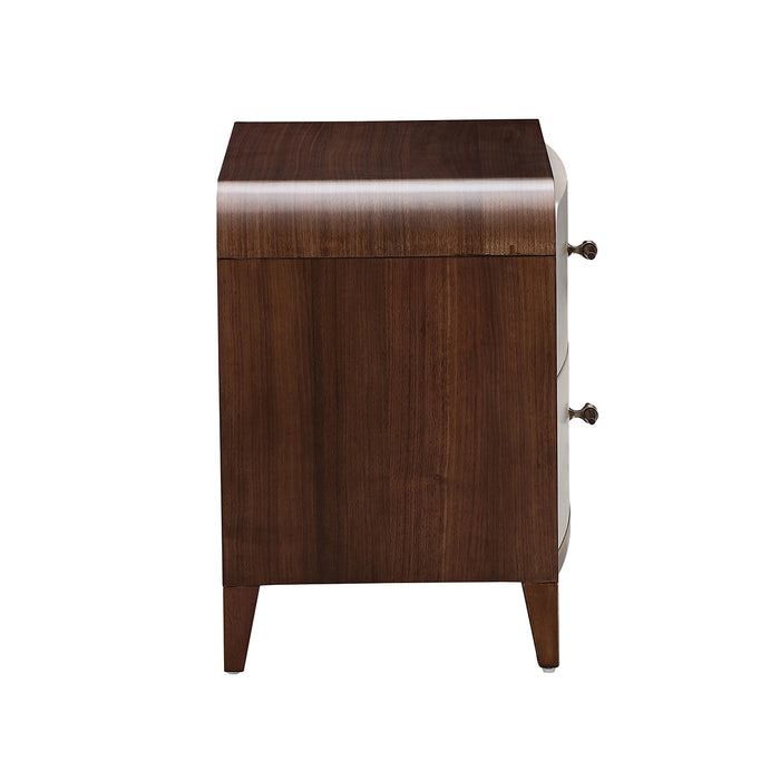 AICO Furniture - Houston 2-Drawer Nightstand - Walnut - 9095042-416 - GreatFurnitureDeal
