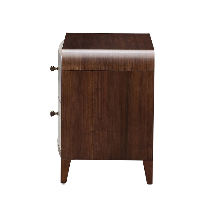AICO Furniture - Houston 2-Drawer Nightstand - Walnut - 9095042-416 - GreatFurnitureDeal