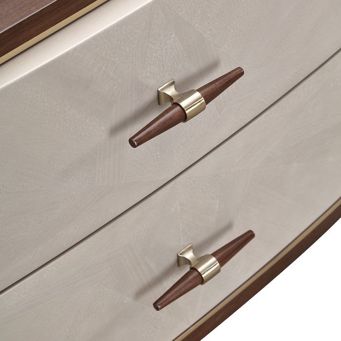 AICO Furniture - Houston 2-Drawer Nightstand - Walnut - 9095042-416 - GreatFurnitureDeal