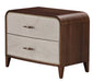 AICO Furniture - Houston 2-Drawer Nightstand - Walnut - 9095042-416 - GreatFurnitureDeal