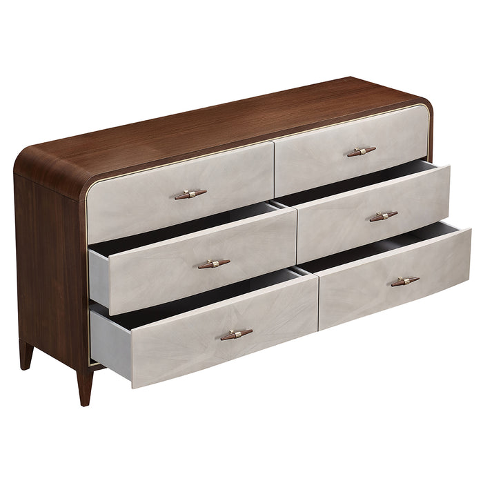 AICO Furniture - Houston Dresser - Walnut - 9095050SA-416 - GreatFurnitureDeal