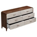 AICO Furniture - Houston Dresser with Mirror - Walnut - 9095050SA-260-416 - GreatFurnitureDeal