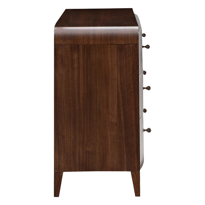 AICO Furniture - Houston Dresser with Mirror - Walnut - 9095050SA-260-416 - GreatFurnitureDeal