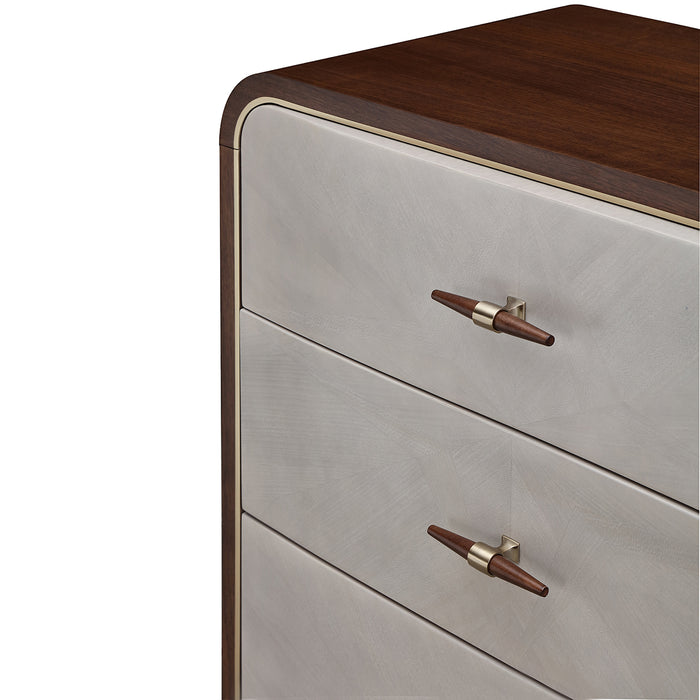 AICO Furniture - Houston Dresser with Mirror - Walnut - 9095050SA-260-416 - GreatFurnitureDeal