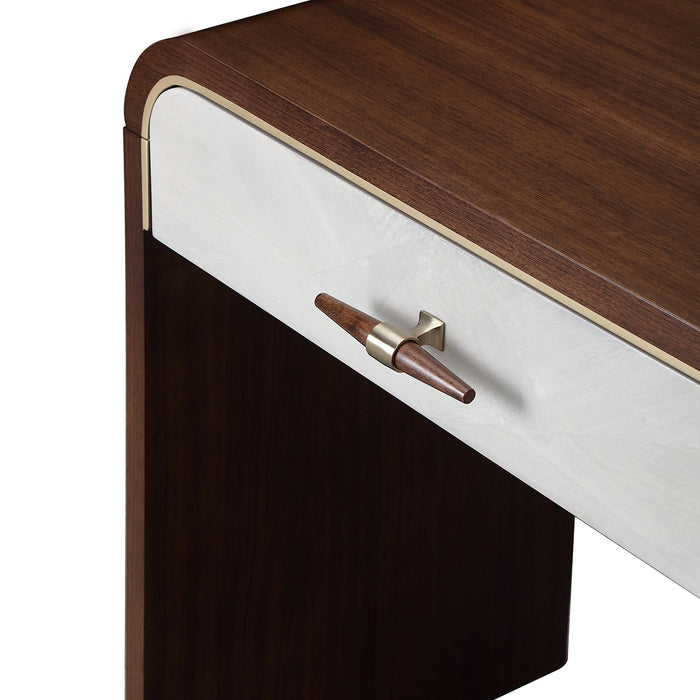 AICO Furniture - Houston Vanity Table - Walnut - 9095058-416 - GreatFurnitureDeal