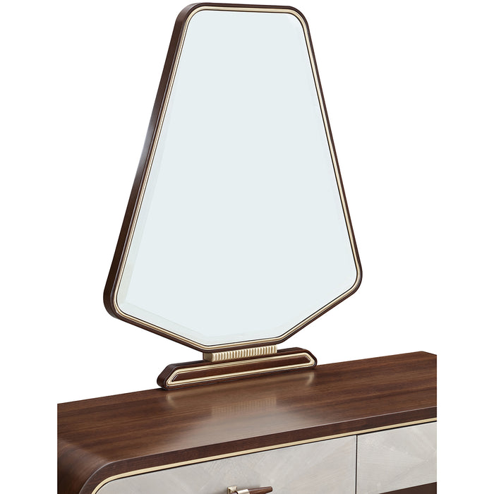 AICO Furniture - Houston Vanity Mirror - Walnut - 9095068-416 - GreatFurnitureDeal