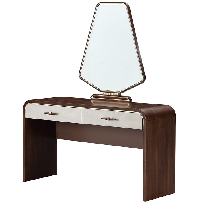 AICO Furniture - Houston Vanity Mirror - Walnut - 9095068-416 - GreatFurnitureDeal