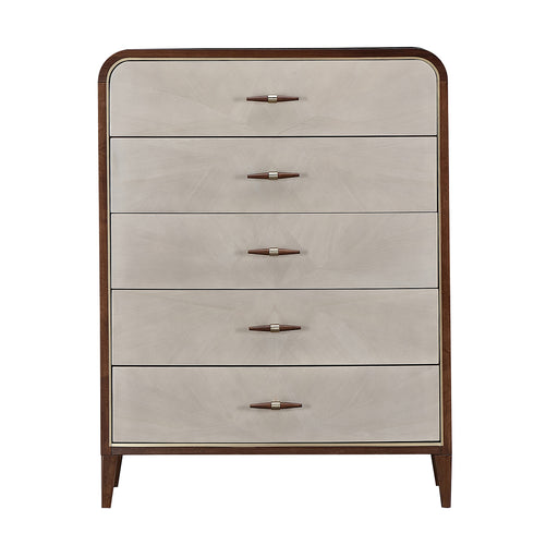 AICO Furniture - Houston 5-Drawer Chest - Walnut - 9095070SA-416 - GreatFurnitureDeal