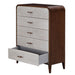 AICO Furniture - Houston 5-Drawer Chest - Walnut - 9095070SA-416 - GreatFurnitureDeal