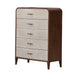 AICO Furniture - Houston 5-Drawer Chest - Walnut - 9095070SA-416 - GreatFurnitureDeal