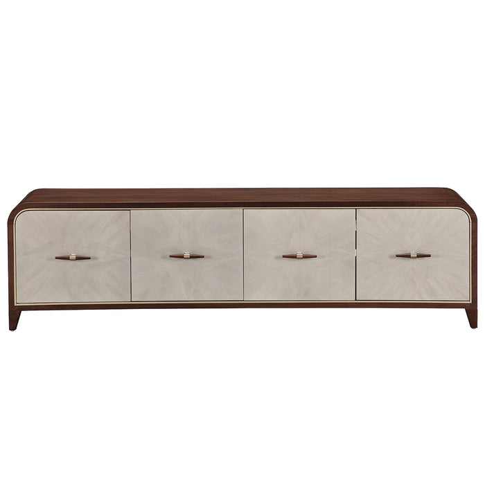 AICO Furniture - Houston Media Cabinet - Walnut - 9095081-416 - GreatFurnitureDeal