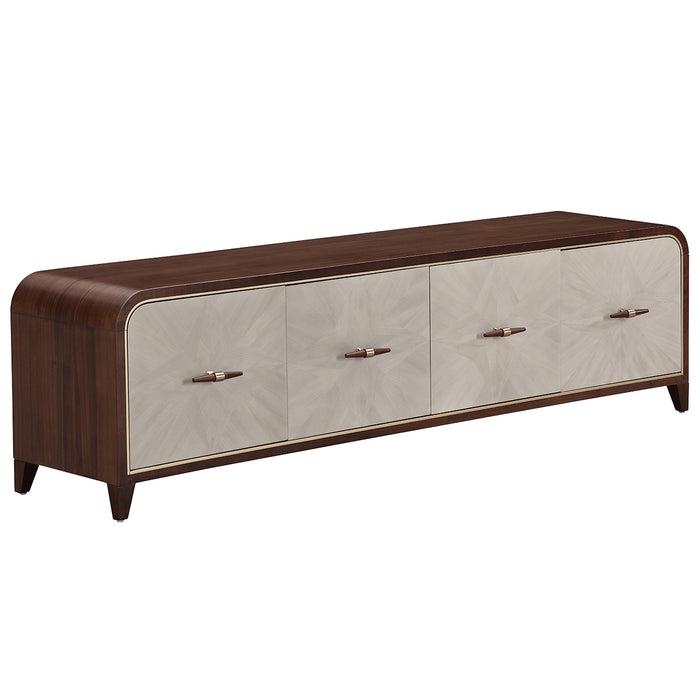 AICO Furniture - Houston Media Cabinet - Walnut - 9095081-416 - GreatFurnitureDeal