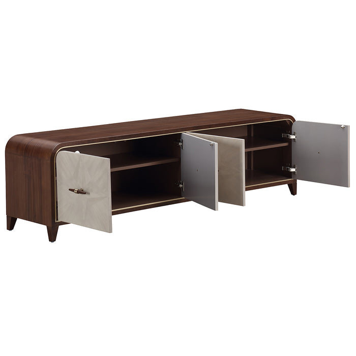 AICO Furniture - Houston Media Cabinet - Walnut - 9095081-416 - GreatFurnitureDeal