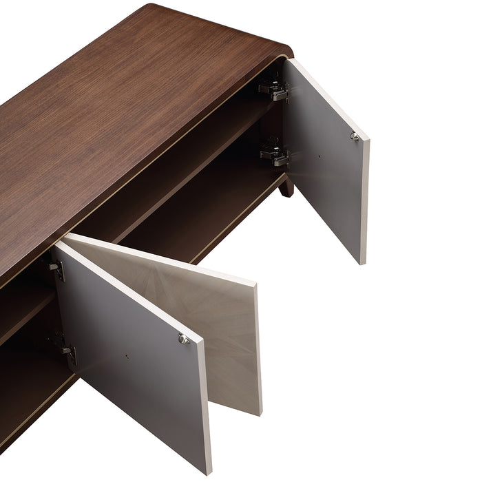 AICO Furniture - Houston Media Cabinet - Walnut - 9095081-416 - GreatFurnitureDeal