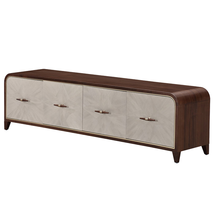 AICO Furniture - Houston Media Cabinet - Walnut - 9095081-416 - GreatFurnitureDeal