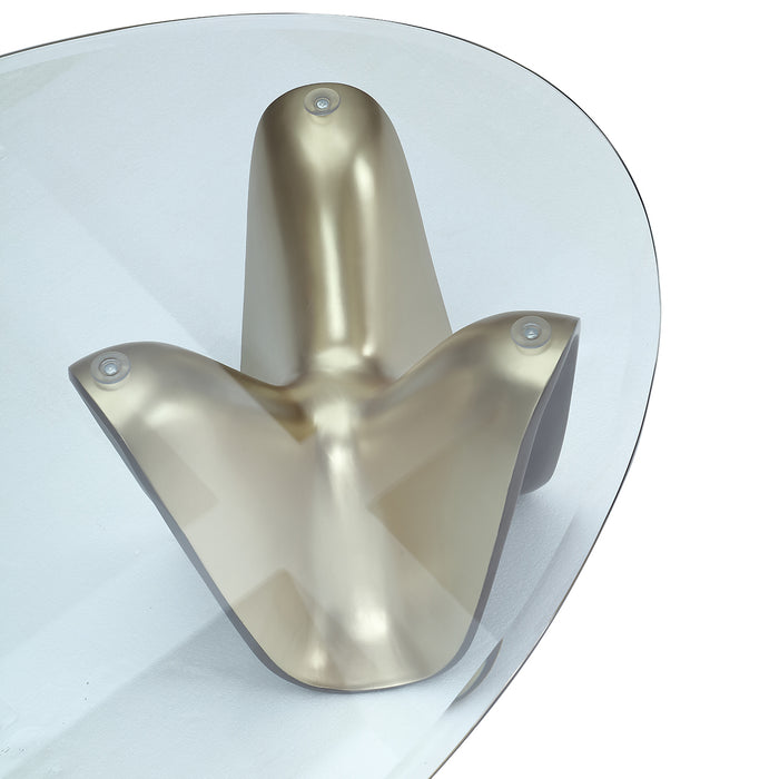 AICO Furniture - Houston Cocktail Table - Brushed Gold - 9095201-816 - GreatFurnitureDeal