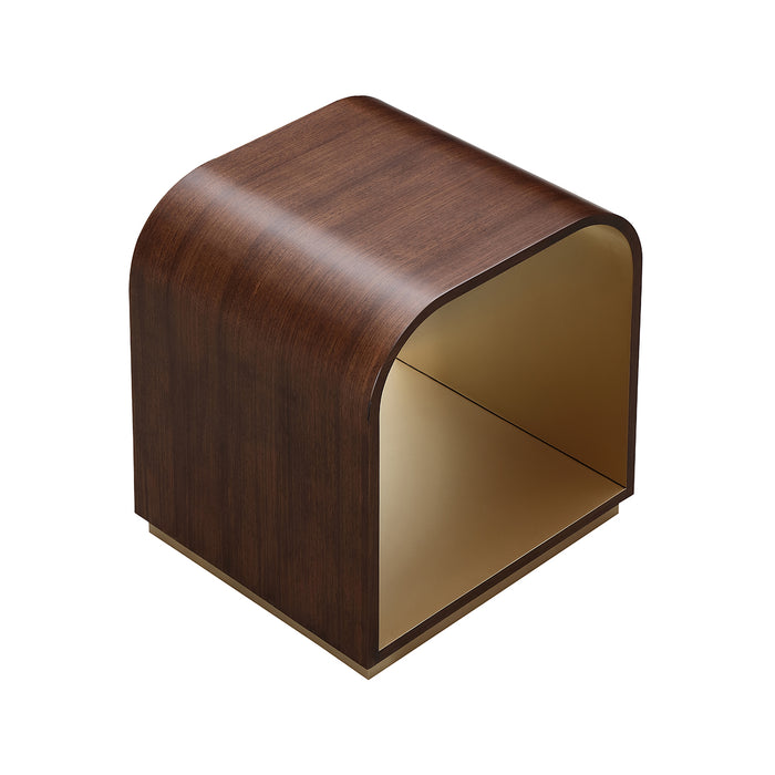 AICO Furniture - Houston End Table - Walnut - 9095202-416 - GreatFurnitureDeal