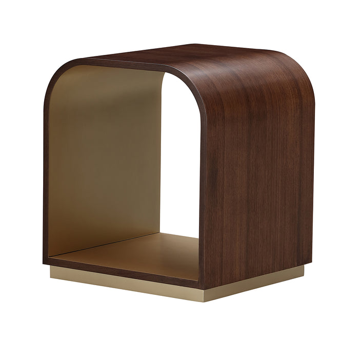 AICO Furniture - Houston End Table - Walnut - 9095202-416 - GreatFurnitureDeal