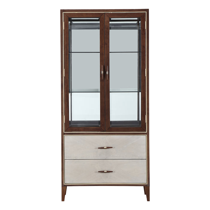 AICO Furniture - Houston Display Cabinet - Walnut - 9095209-416 - GreatFurnitureDeal