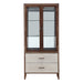 AICO Furniture - Houston Display Cabinet - Walnut - 9095209-416 - GreatFurnitureDeal