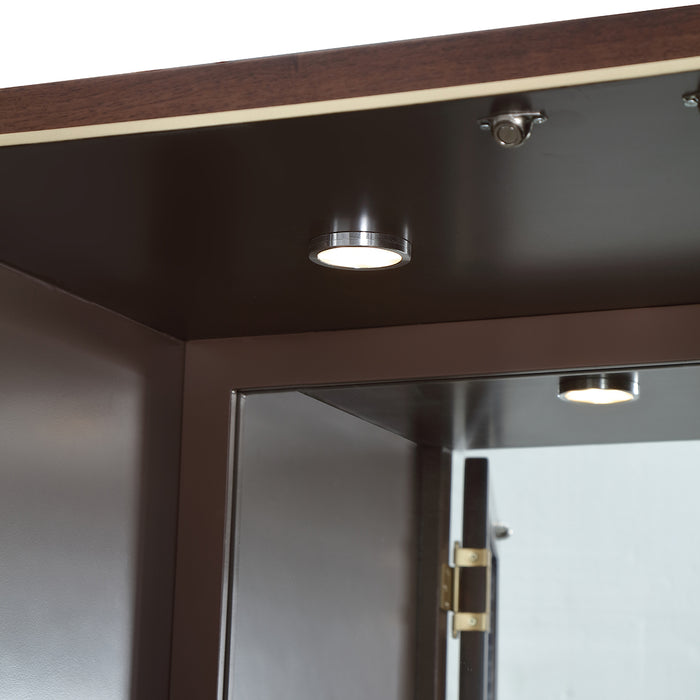 AICO Furniture - Houston Display Cabinet - Walnut - 9095209-416 - GreatFurnitureDeal