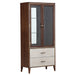 AICO Furniture - Houston Display Cabinet - Walnut - 9095209-416 - GreatFurnitureDeal