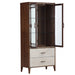 AICO Furniture - Houston Display Cabinet - Walnut - 9095209-416 - GreatFurnitureDeal