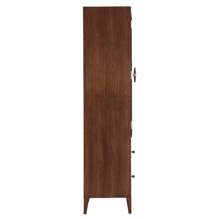 AICO Furniture - Houston Display Cabinet - Walnut - 9095209-416 - GreatFurnitureDeal