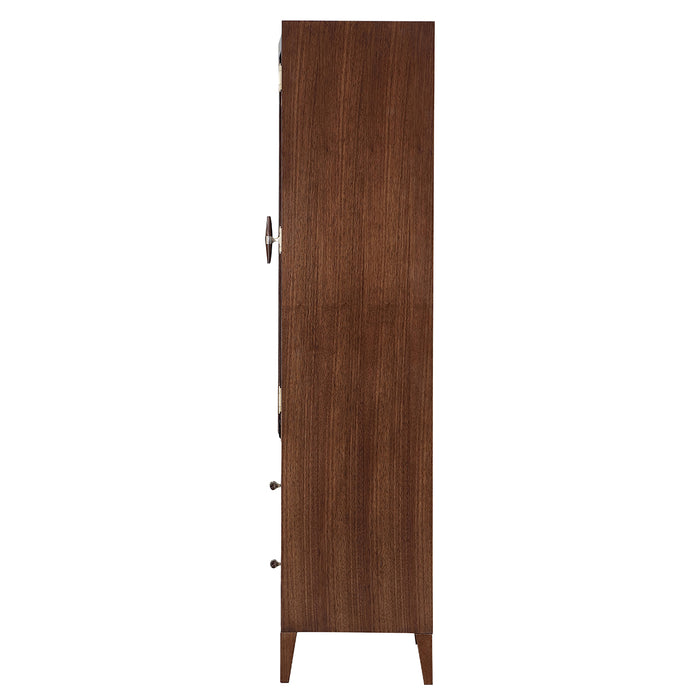 AICO Furniture - Houston Display Cabinet - Walnut - 9095209-416 - GreatFurnitureDeal