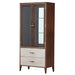 AICO Furniture - Houston Display Cabinet - Walnut - 9095209-416 - GreatFurnitureDeal