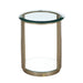 AICO Furniture - Houston Round Chairside Table - Brushed Gold - 9095222-816 - GreatFurnitureDeal
