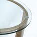 AICO Furniture - Houston Round Chairside Table - Brushed Gold - 9095222-816 - GreatFurnitureDeal