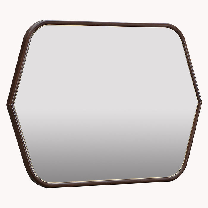 AICO Furniture - Houston Wall Mirror - Walnut - 9095260-416 - GreatFurnitureDeal