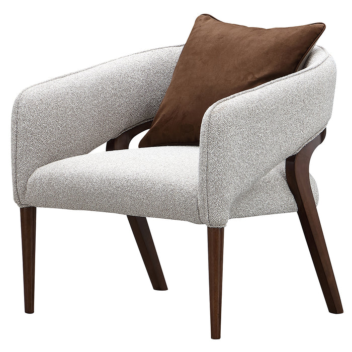 AICO Furniture - Houston Accent Chair - Pebble/Walnut - 9095834-PBL-416 - GreatFurnitureDeal