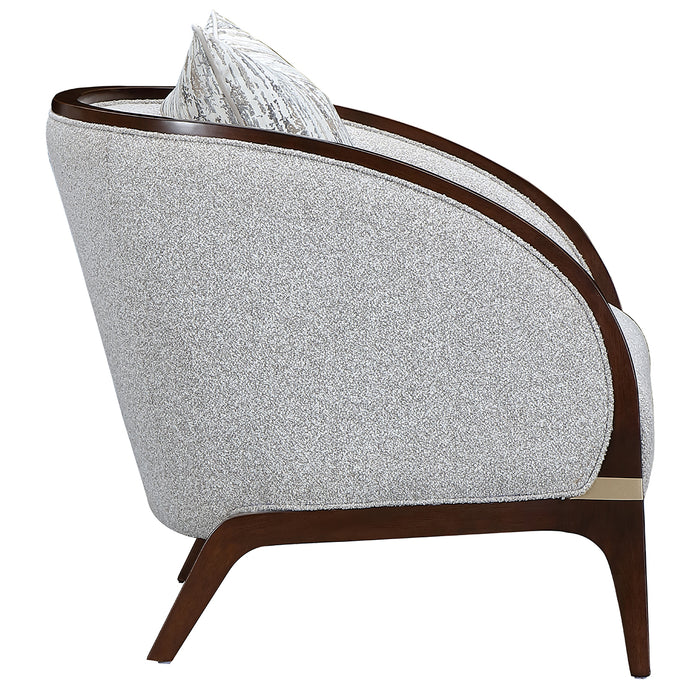 AICO Furniture - Houston Matching Chair - Pebble/Walnut - 9095835-PBL-416 - GreatFurnitureDeal