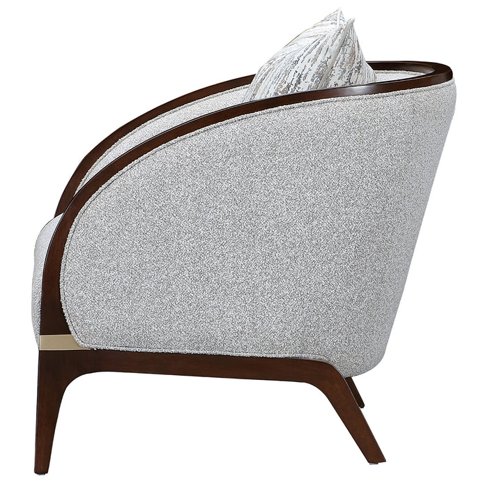 AICO Furniture - Houston Matching Chair - Pebble/Walnut - 9095835-PBL-416 - GreatFurnitureDeal