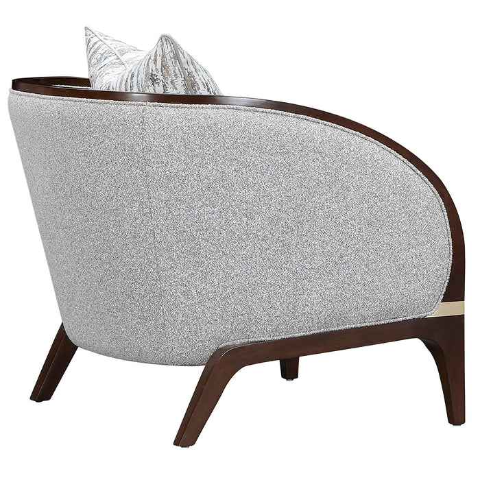AICO Furniture - Houston Matching Chair - Pebble/Walnut - 9095835-PBL-416 - GreatFurnitureDeal