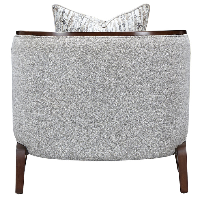 AICO Furniture - Houston Matching Chair - Pebble/Walnut - 9095835-PBL-416 - GreatFurnitureDeal