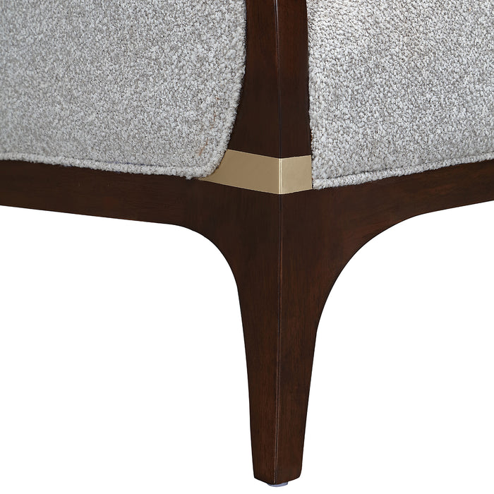 AICO Furniture - Houston 3 Piece Living Room Set - Pebble/Walnut - 9095815-25-35-PBL-416