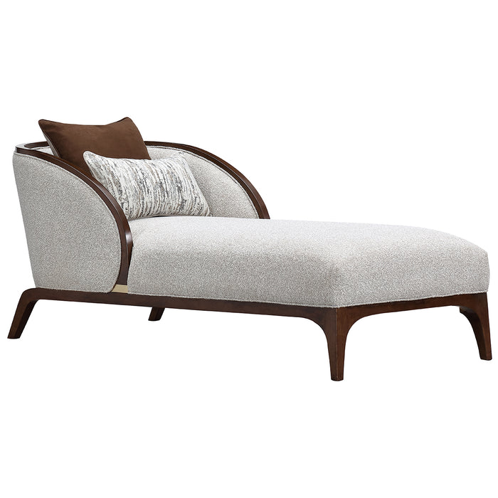 AICO Furniture - Houston Chaise - Pebble/Walnut - 9095842-PBL-416 - GreatFurnitureDeal