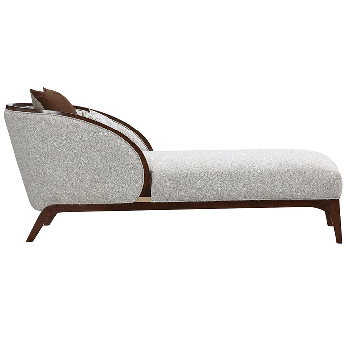 AICO Furniture - Houston Chaise - Pebble/Walnut - 9095842-PBL-416 - GreatFurnitureDeal