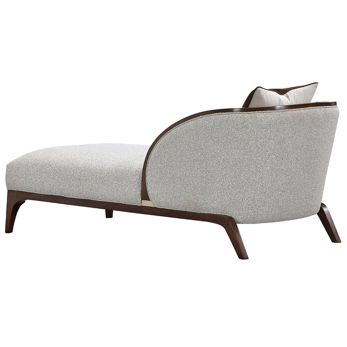 AICO Furniture - Houston Chaise - Pebble/Walnut - 9095842-PBL-416 - GreatFurnitureDeal