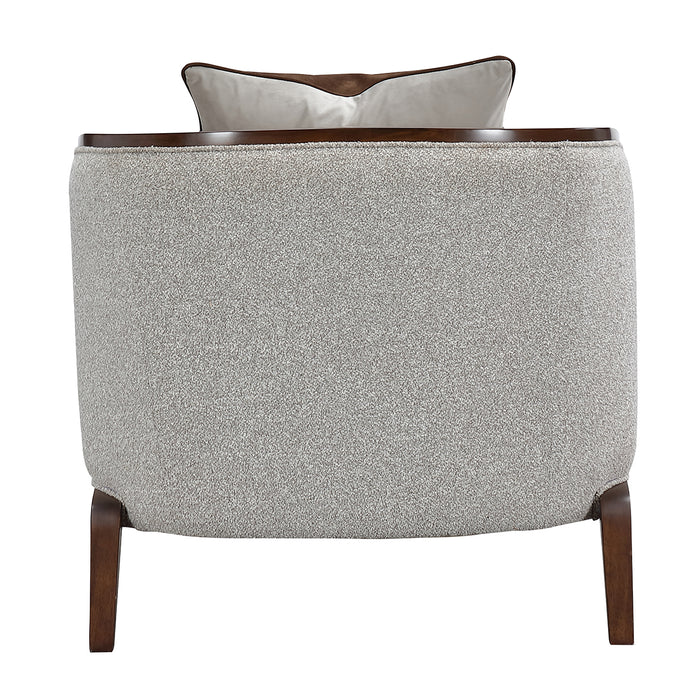 AICO Furniture - Houston Chaise - Pebble/Walnut - 9095842-PBL-416 - GreatFurnitureDeal