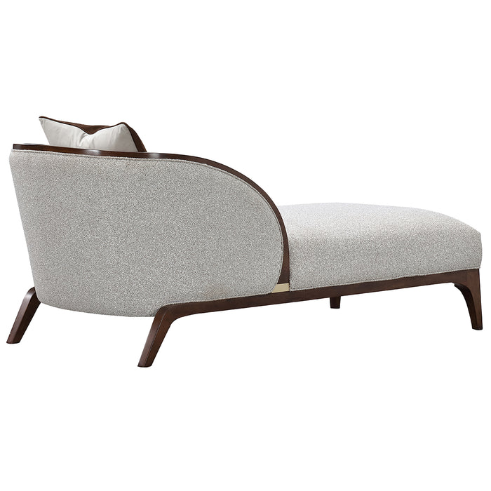 AICO Furniture - Houston Chaise - Pebble/Walnut - 9095842-PBL-416 - GreatFurnitureDeal
